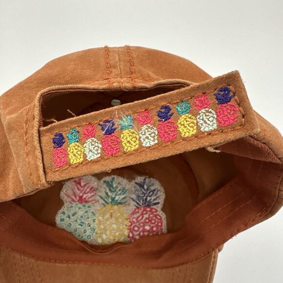 4350 District Pineapple Embroidered Cap Hat Pigment Washed Distressed Rust Brown - Picture 6 of 8